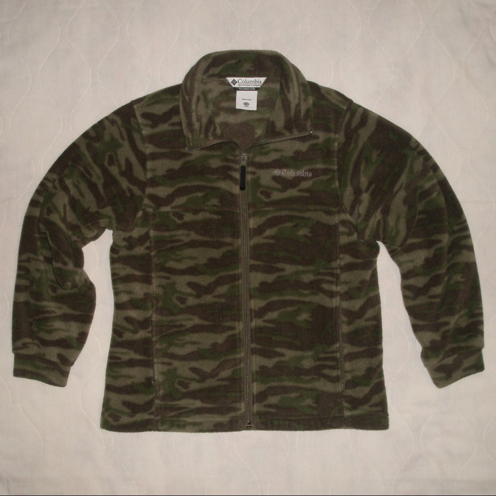 Columbia Fleece Camouflage Jacket Youth Size 10/12